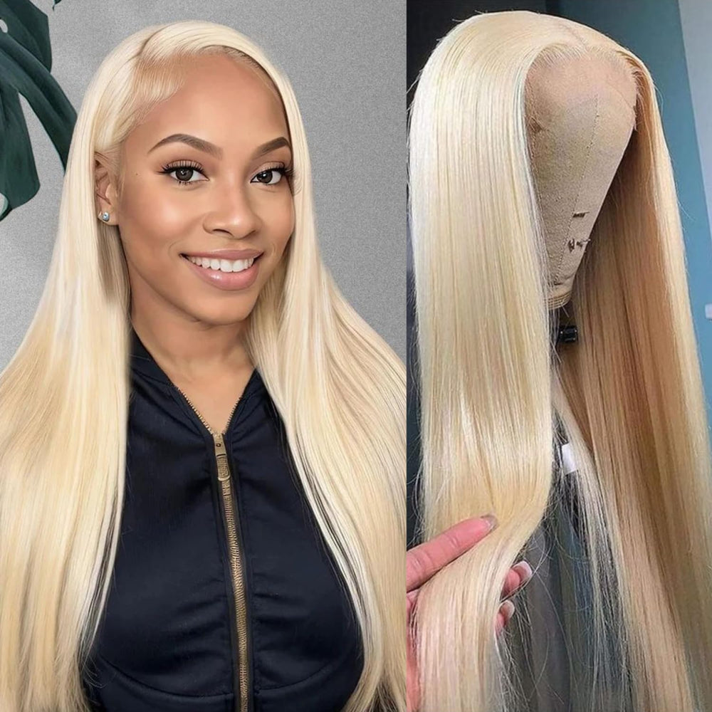 Peluca frontal de encaje GZX 613 rubia, 20 pulgadas, ideal para look diario.
