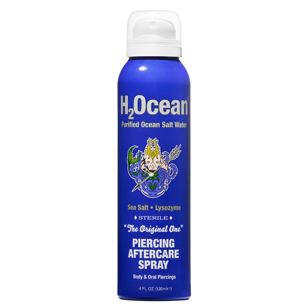 H2Ocean pulverizador para piercings, limpieza suave para zonas sensibles.