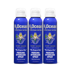 H2Ocean spray de cuidado para perforaciones: botella 360° para aplicación sin contacto.