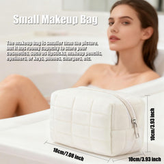 HABUAETY textura felpa suave, bolsa maquillaje fácil de limpiar