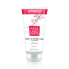 Limpieza suave de Hada Labo Tokyo con espuma hidratante para piel sensible.