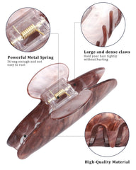 HAIMEIKANG pinzas acrílicas con glitter, acabado brillante, ideal para recogidos con estilo.