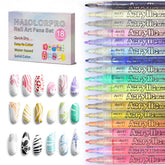 HAIOLORPRO set de delineadores para uñas con 18 colores para diseños versátiles.