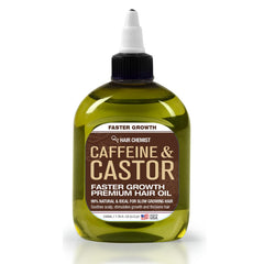 Hair Chemist botella de cafeína y ricino para hidratación profunda del cabello.