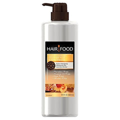 Hair Food Acondicionador hidratante de durazno y miel en botella; facilita peinar y aporta suavidad.