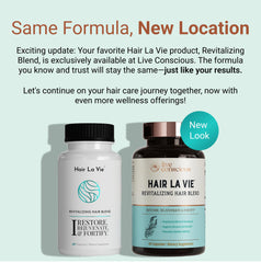 Hair La Vie Revitalizing Blend etiqueta frontal con ingredientes clave