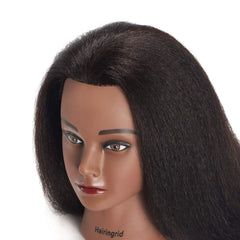Hairingrid empaque-caja con maniquí de pelo real listo para envío.