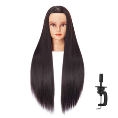 Hairlink cabeza maniquí con cabello sintético largo para practicar peinados
