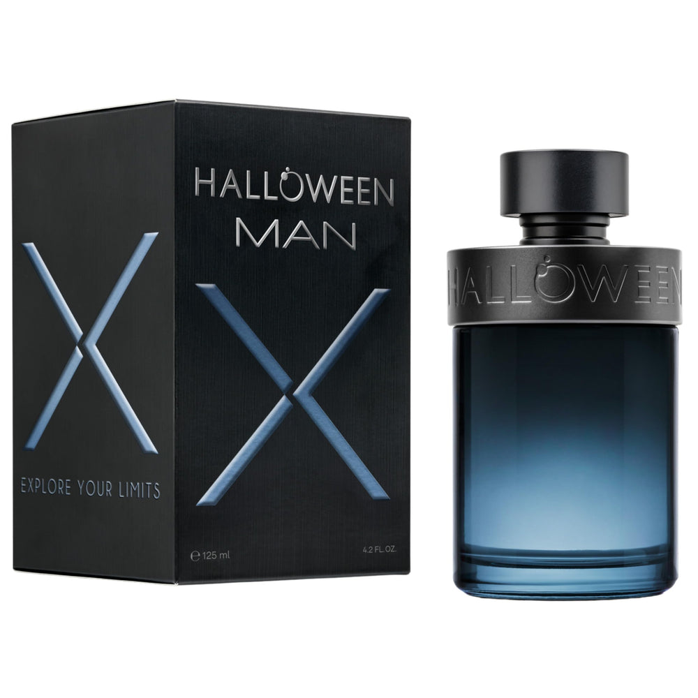Halloween Man X: botella con notas de limón para un aroma fresco diario.