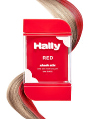 Shade Stix Rojo de Hally Hair, aplicación suave para color temporal en cabello