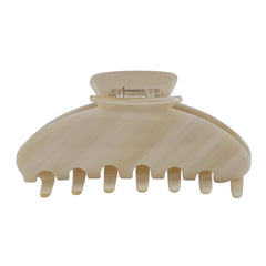Garra Hana Mia crema grande, clip antiresbalante para cabello espeso