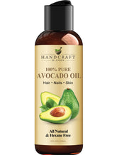 Handcraft Blends aceite de aguacate en botella prensado en frío para piel suave.