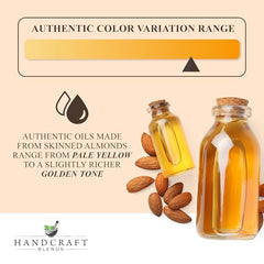 Handcraft Blends Aceite de Almendra Dulce, uso seguro en piel para hidratación suave.