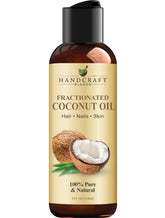 Handcraft Blends aceite de coco fraccionado en botella 4oz para hidratación suave de piel.