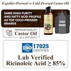 Handcraft Blends aceite de ricino puro y natural para cabello y piel.