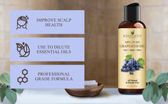 Handcraft Blends Aceite de uva para masaje, piel relajada.