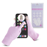 Guantes HandLove de algodón 100% rosa bebé, dos pares para uso nocturno hidratante.