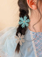 Accesorio Hansamu para pelo con copo de nieve azul, perfecto para peinados festivos