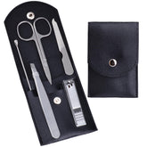 Set de manicura HANTEKAS con estuche de cuero sintético, organización y estilo para viajar