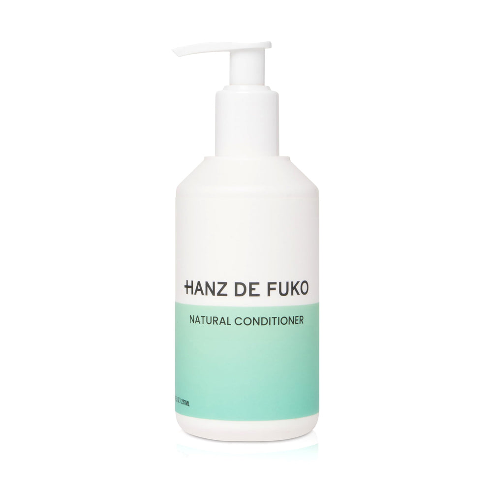 Hanz de Fuko Conditionneur Naturel Premium — flacon 8 oz offrant hydratation durable et soin capillaire.