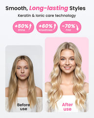 Haokoo ceramica infusion keratina con iones negativos protege el cabello y reduce frizz.