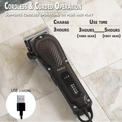 Haokry cortapelos con velocidades ajustables para diferentes grosores de cabello
