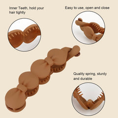 Pinza Hapdoo banana para crear coletas y moños con volumen.