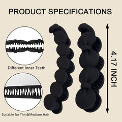 Pinza Hapdoo para cabello medio y fino ofrece sujeción estable para coletas.