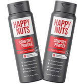 Happy Nuts Comfort Powder montre l'emballage magnum pour une utilisation longue durée et pratique.