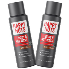 HAPPY NUTS Big Wood: bouteille-douche, hydratation facile après chaque douche.