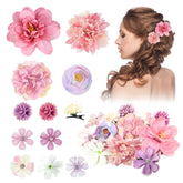 Harewu clip cabello rosas de seda, detalle rosa elegante para peinados