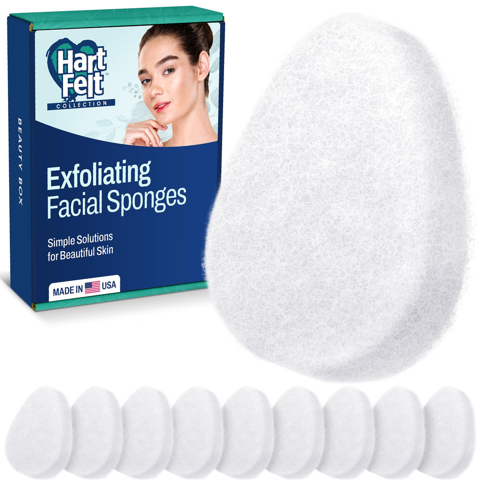 Esponja facial HartFelt: exfoliación doble para desmaquillar y suavizar la piel.