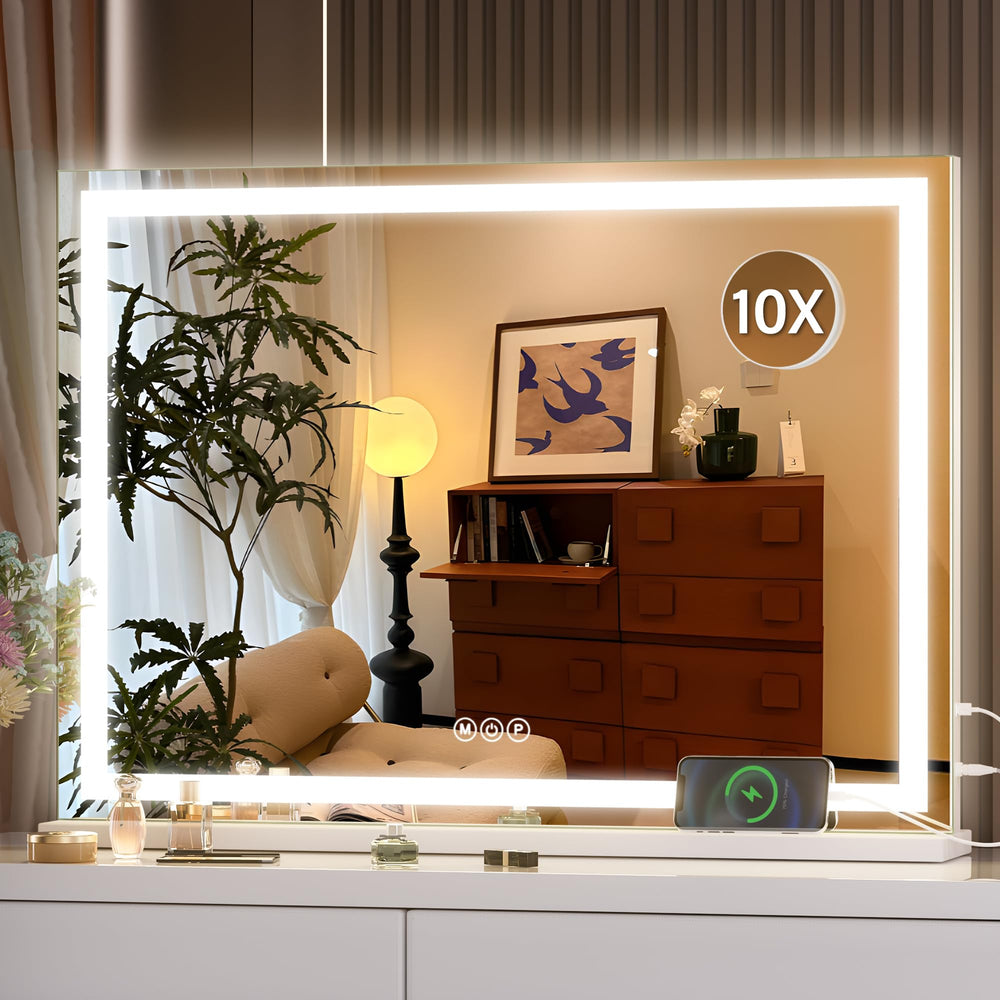 Espejo Hasipu con iluminación en 28x20 para maquillaje detallado y natural