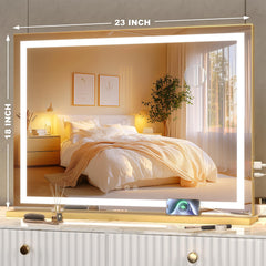 Hasipu miroir LED dimmable trois teintes s adaptant à l éclairage.