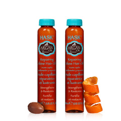 HASK Aceite de Argán Reparador en vial para brillo y suavidad del cabello