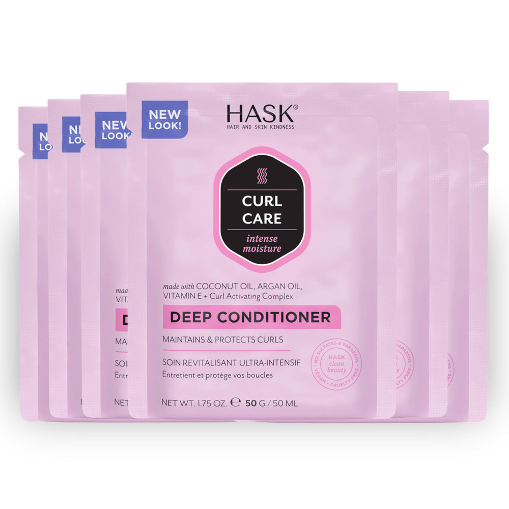 HASK Curl Care mascarilla profunda en botella para rizos definidos y suaves