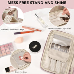Bolso HauteHues con compartimentos organizados para cosméticos y herramientas