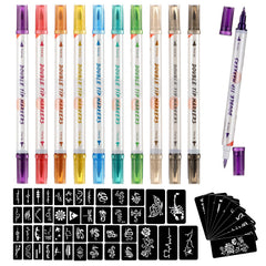 HAWINK marcadores para piel temporales: set de 10 colores para arte corporal lavable