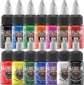 Hawink encre tatouage 14 couleurs, bouteille durable pour contours nets