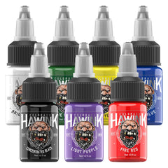 HAWINK TI203-15-7: muestra de colores para tonalidades dinámicas en tatuajes.