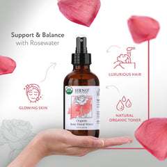 HBNO bruma facial rosa: aroma floral refrescante para uso diario
