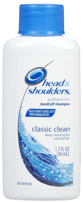 Head & Shoulders Classic Clean, botella de viaje 1.7 oz, uso diario y control de caspa