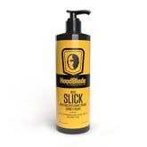 HeadBlade HeadSlick crema de afeitar en botella para un afeitado suave de cabeza.