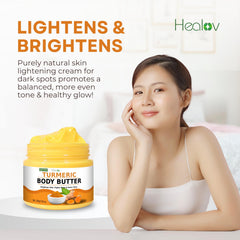 Healov Curcuma Crema Facial: aplicación suave en rostro.