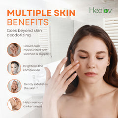 Healov Persimón Jabón área bikini, higiene suave y eficaz.