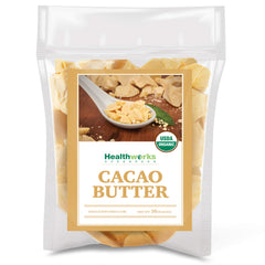Healthworks manteca de cacao orgánica 16oz: base natural para repostería y cuidado de piel