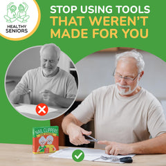 Healthy Seniors mandíbula amplia para uñas gruesas con control.