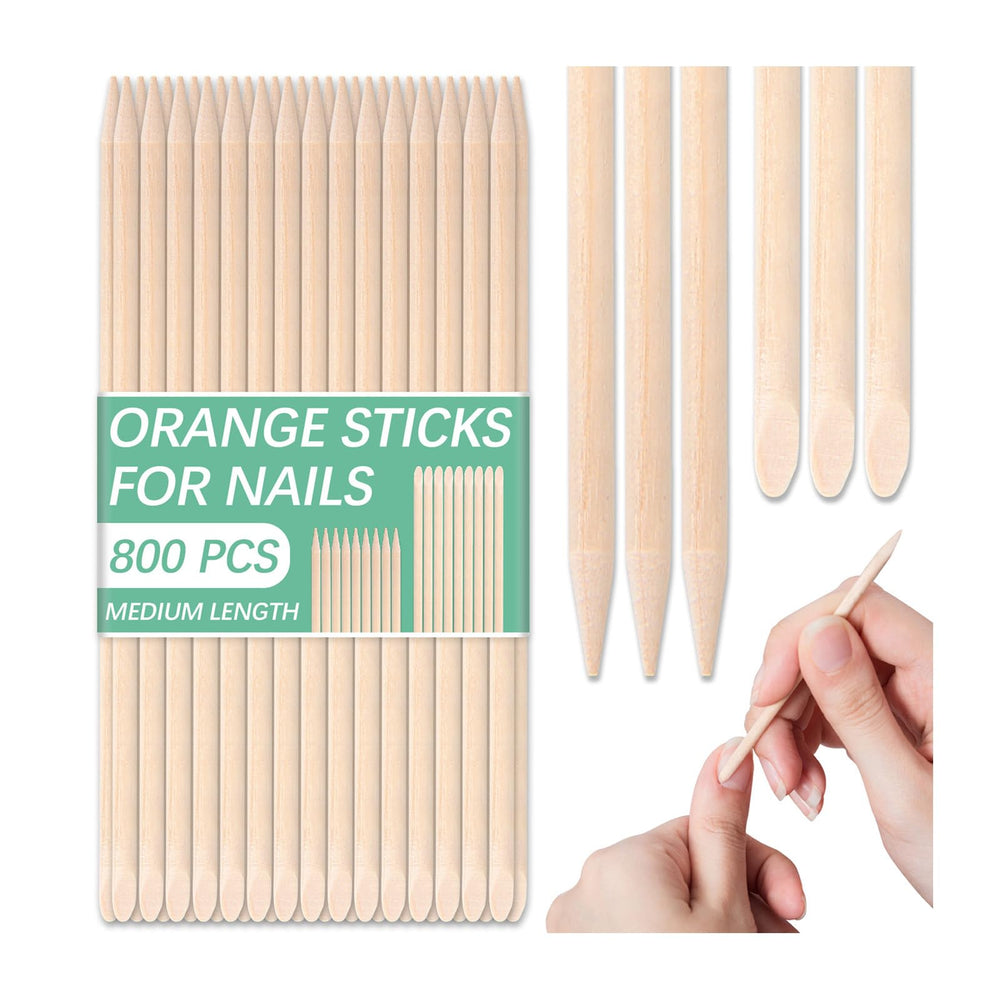 HeatPure palitos cutícula naranja, doble punta para uñas y cuidado suave.