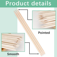 HeatPure palitos cutícula naranja, material abedul resistente para uso diario.