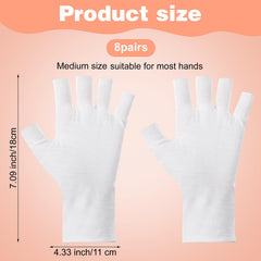 Guantes Heclia de algodón para humectación nocturna, mantienen las manos suaves durante el sueño.